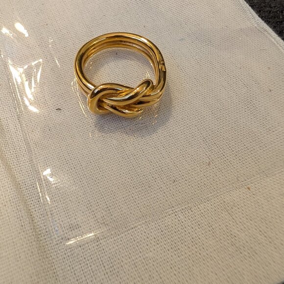 Hermes Gold Scarf Ring - Picture 1 of 6